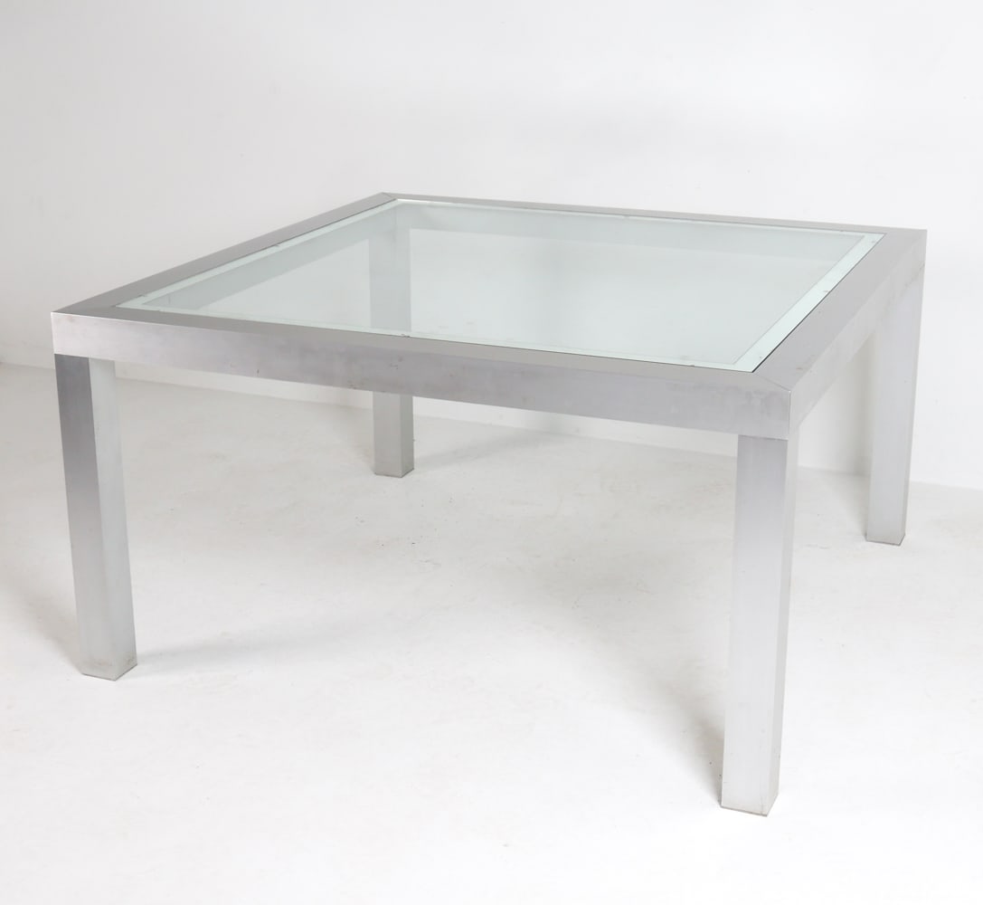 NANDA VIGO 'ESSENTIAL' GLASS TOP DINING TABLE (1 of 18)