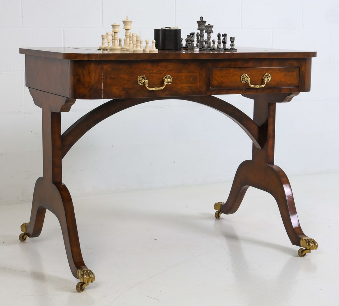 MAITLAND-SMITH REGENCY STYLE GAME TABLE - 4