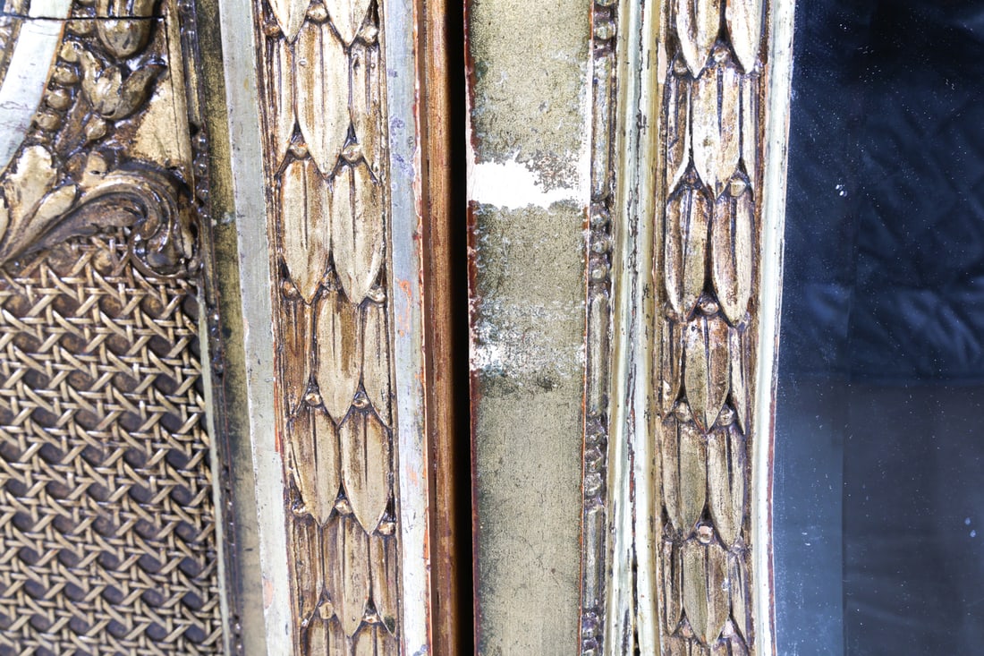 ANTIQUE FRENCH LOUIS XVI STYLE GOLD GILT ARMOIRE - 11