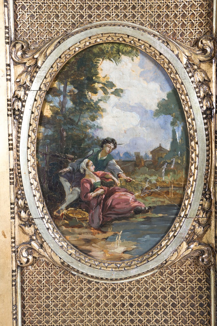 ANTIQUE FRENCH LOUIS XVI STYLE GOLD GILT ARMOIRE - 5