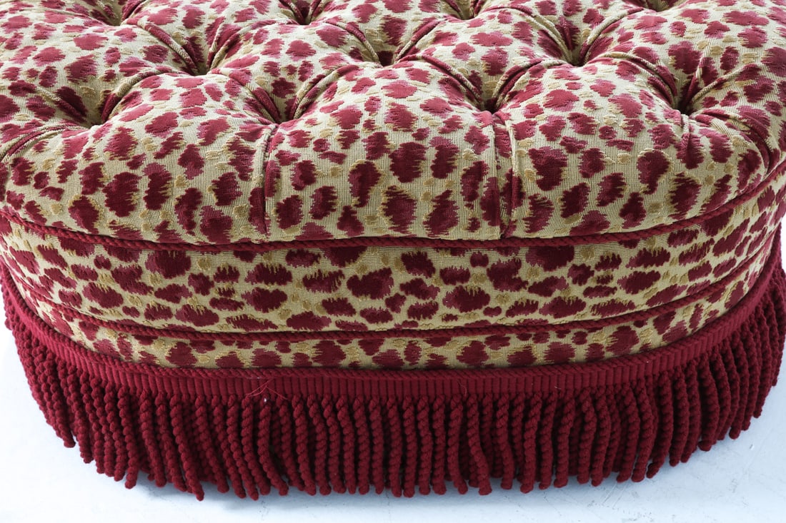 VINTAGE PATTERNED ACCENT OTTOMAN - 18