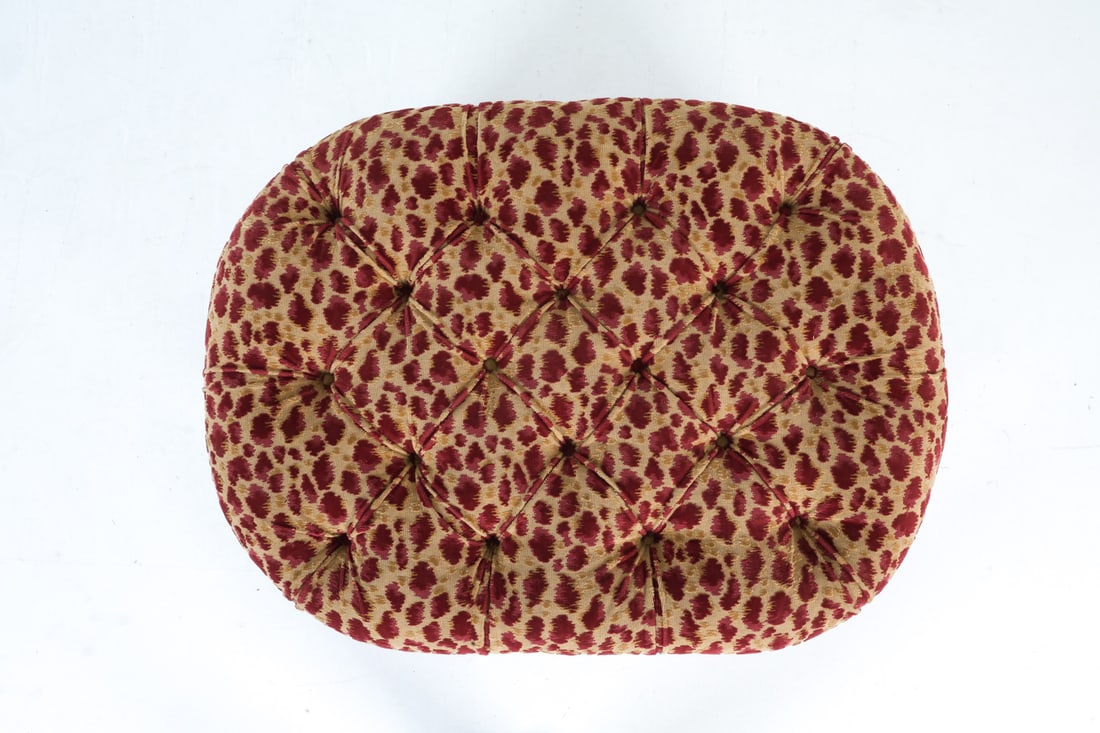 VINTAGE PATTERNED ACCENT OTTOMAN - 7