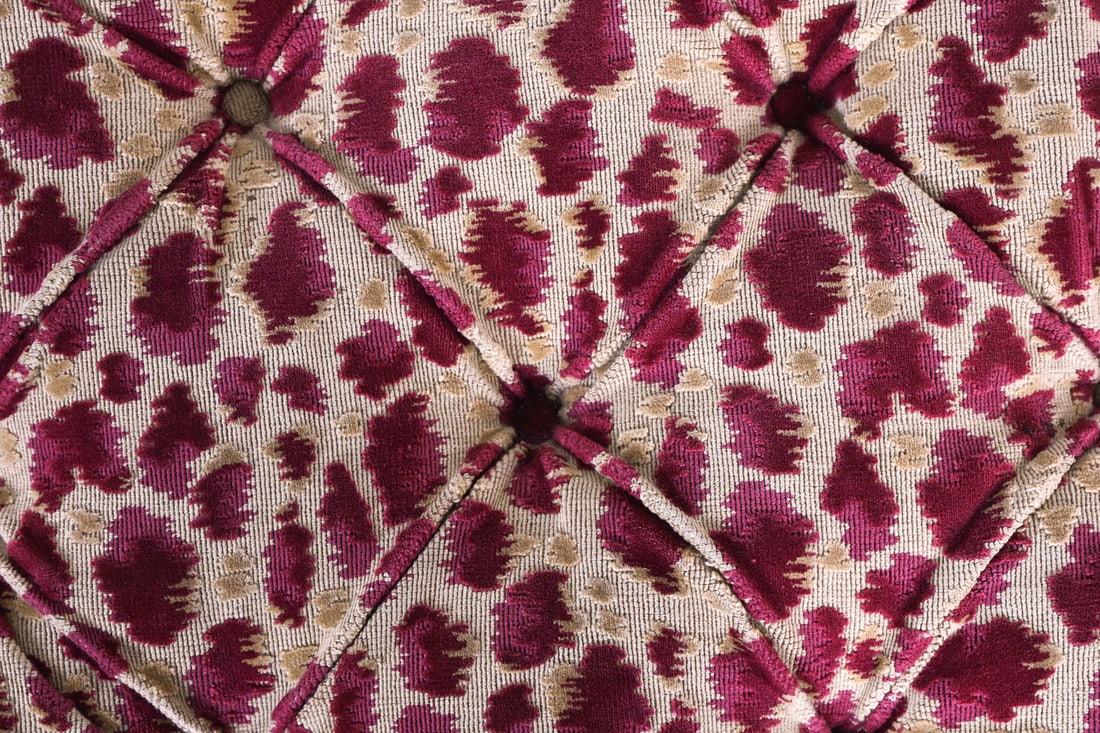 VINTAGE PATTERNED ACCENT OTTOMAN - 8