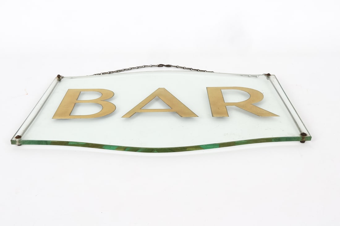 EARLY 20TH CENTURY GILT GLASS BAR SIGN - 4