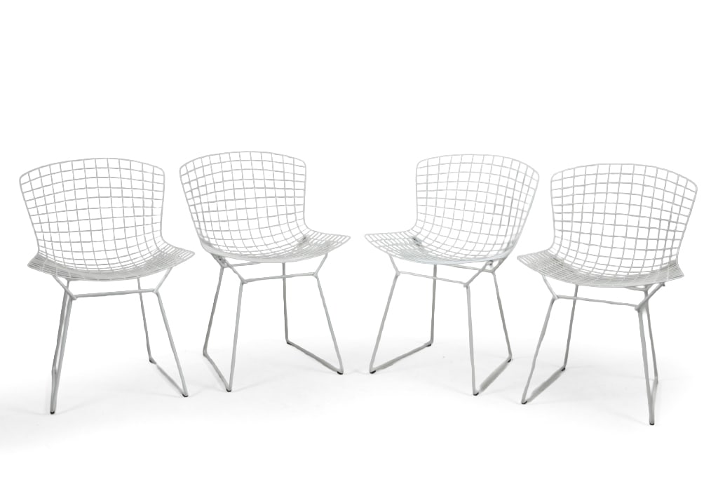 (4) HARRY BERTOIA KNOLL WIRE MESH CHAIRS: DESCRIPTION UPDATED SHORTLY
