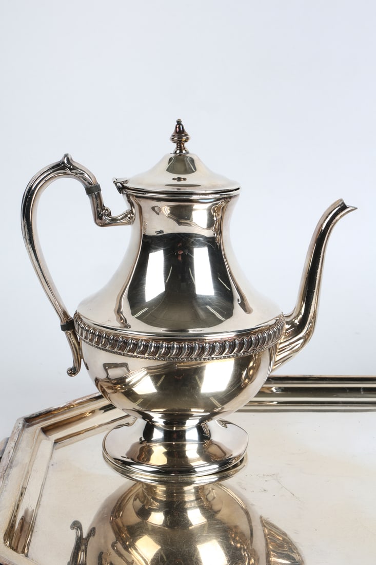 SILVERPLATE TEA SET GROUPING - 6