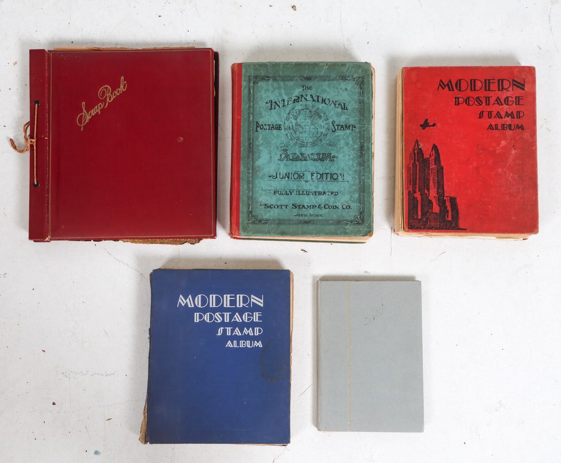 VINTAGE STAMP COLLECTING ALBUMS (1 of 12)