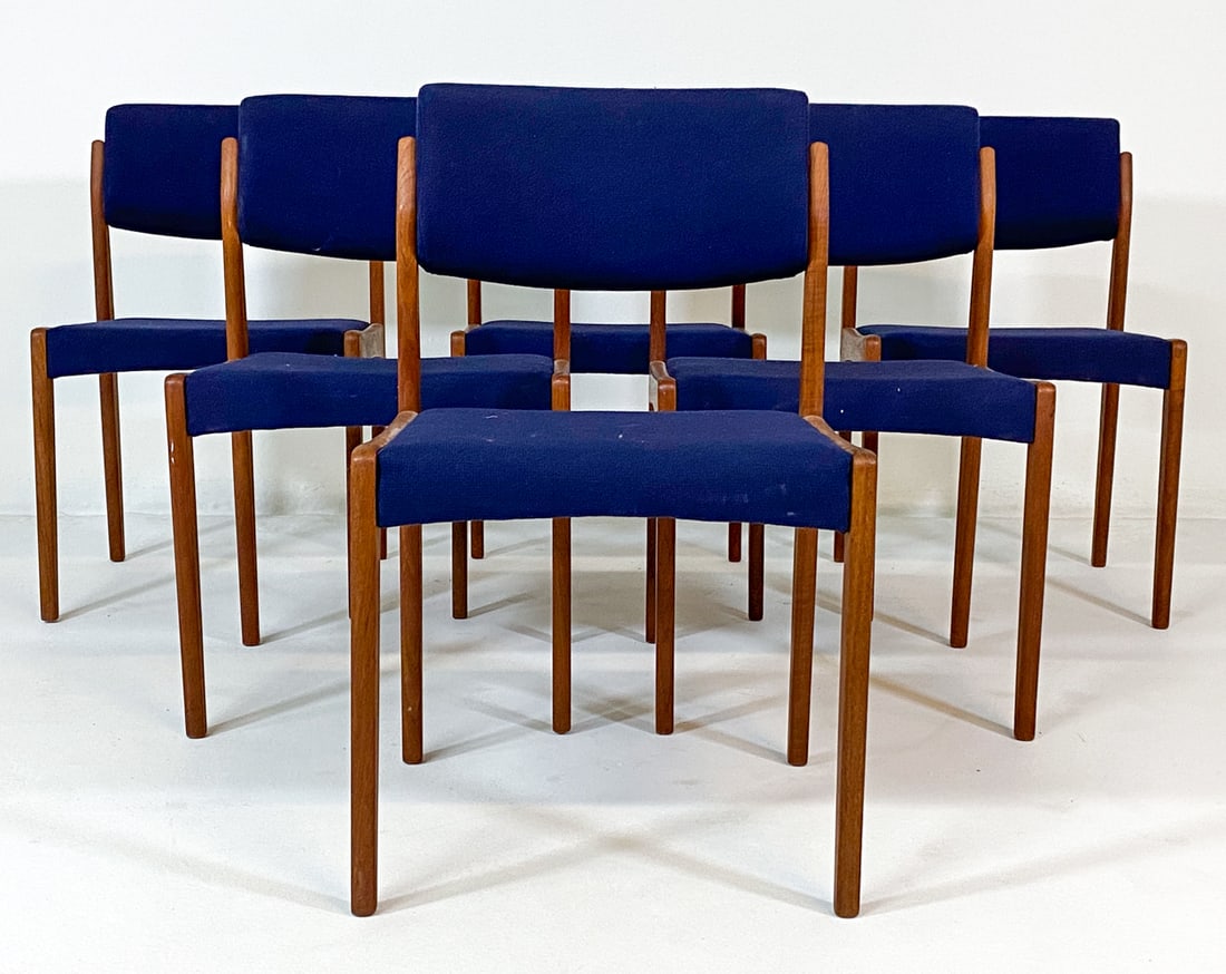 (6) BRAMIN DANISH TEAK DINING CHAIRS C. 1960S (1 of 11)