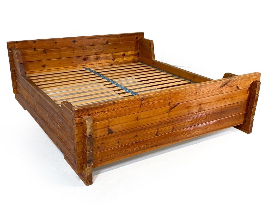 SCANDINAVIAN PINE KING BEDFRAME C. 1970S (1 of 14)