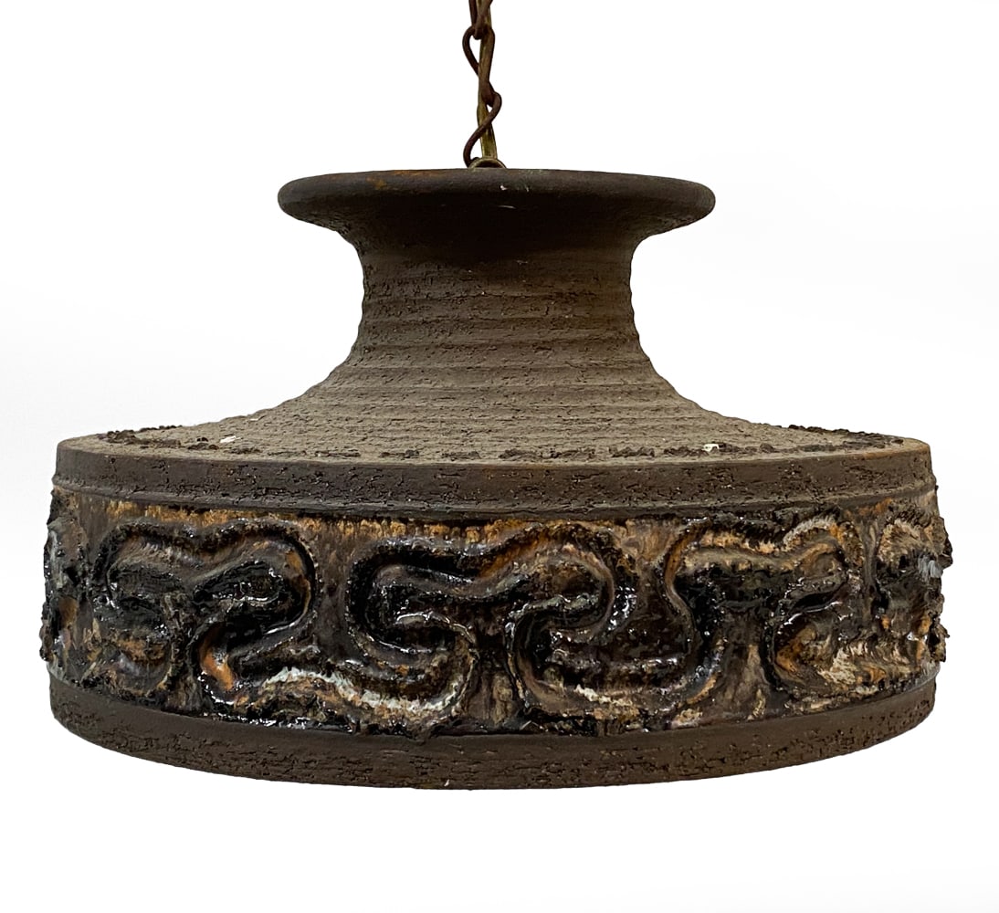 DANISH CERAMIC PENDANT LIGHT C. 1970S (1 of 8)