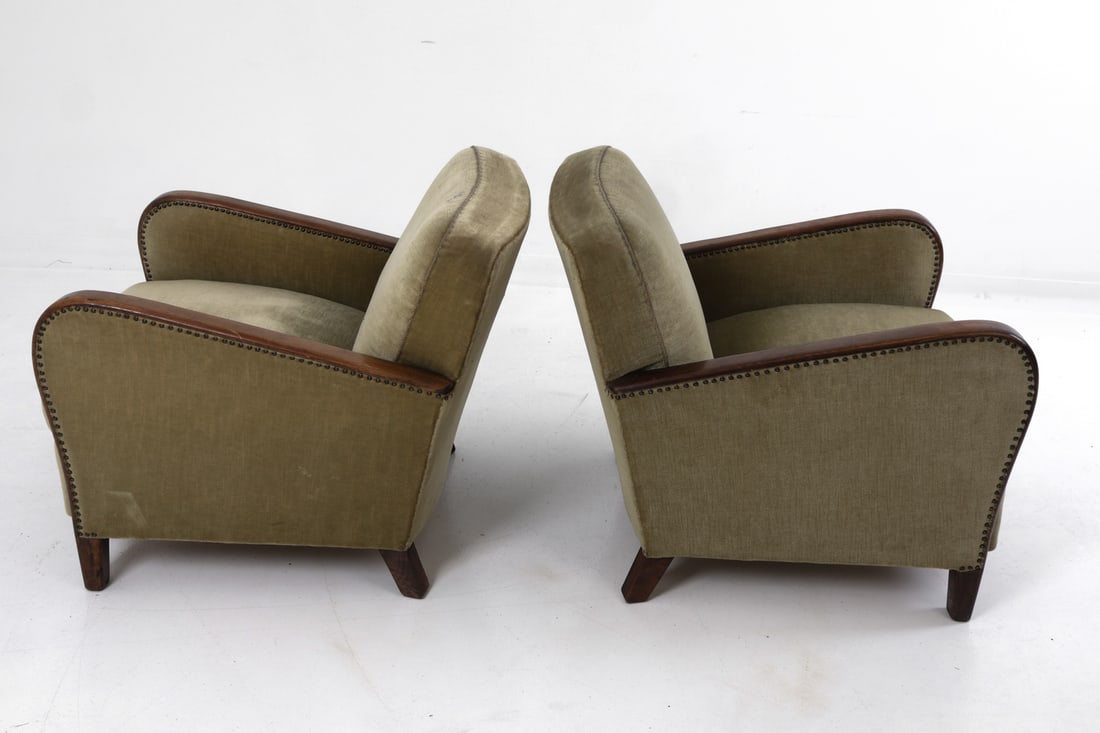PAIR OF DUTCH ART DECO LOUNGE CHAIRS C. 1930S - 5