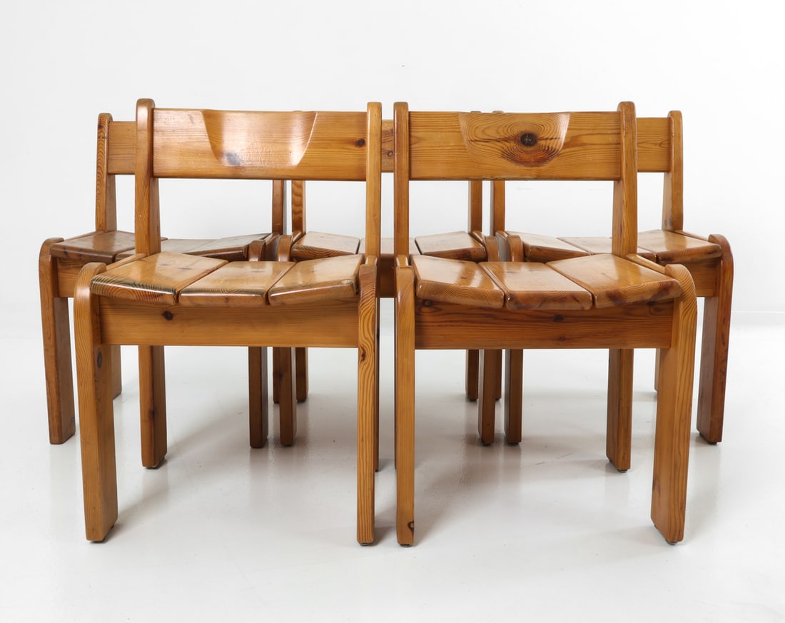 (5) ATE VAN APELDOORN DUTCH PINE DINING CHAIRS (1 of 14)