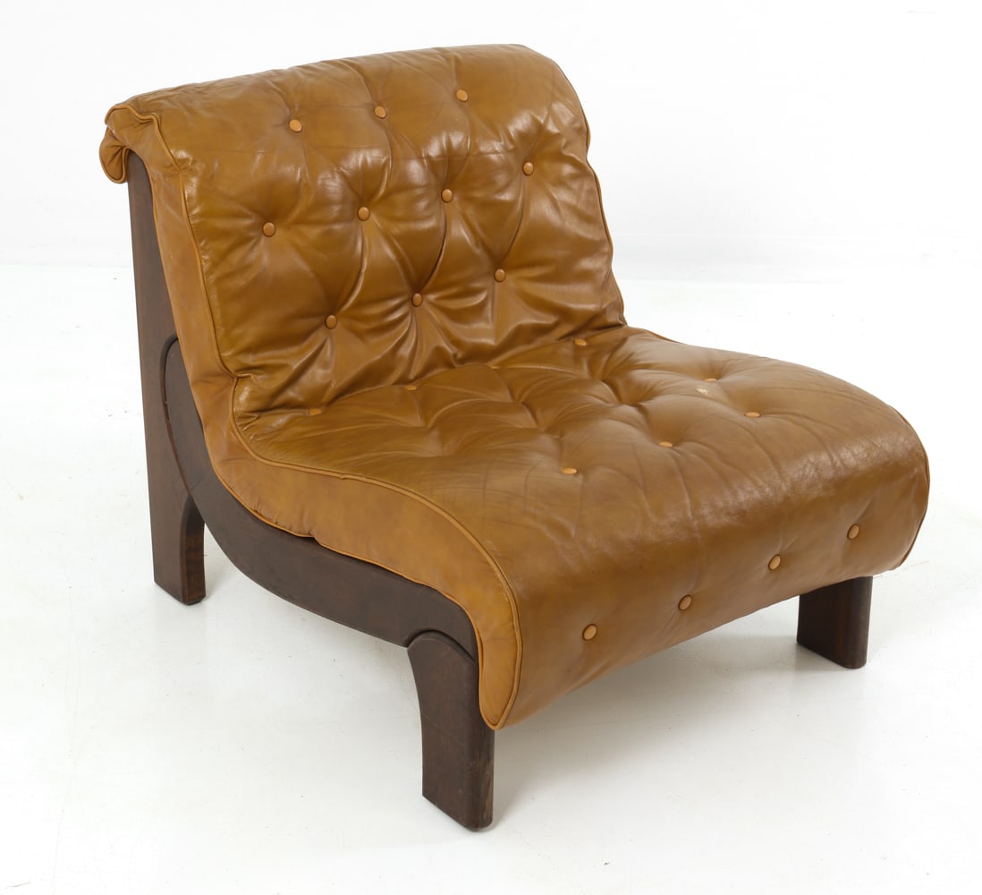 CARL STRAUB STYLE GERMAN OAK & LEATHER CHAIR 1970S (1 of 17)