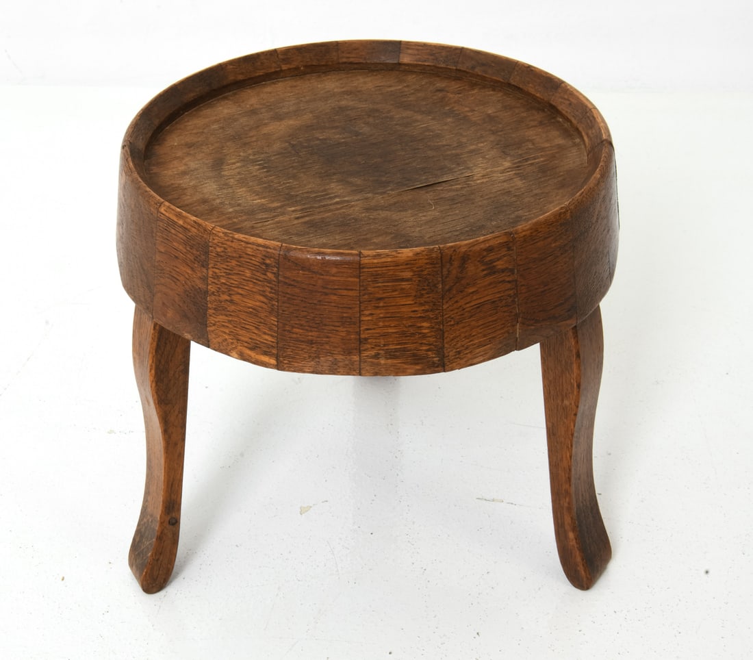 DUDOUYT STYLE BRUTALIST OAK PLANTER TABLE C. 1950S (1 of 1)