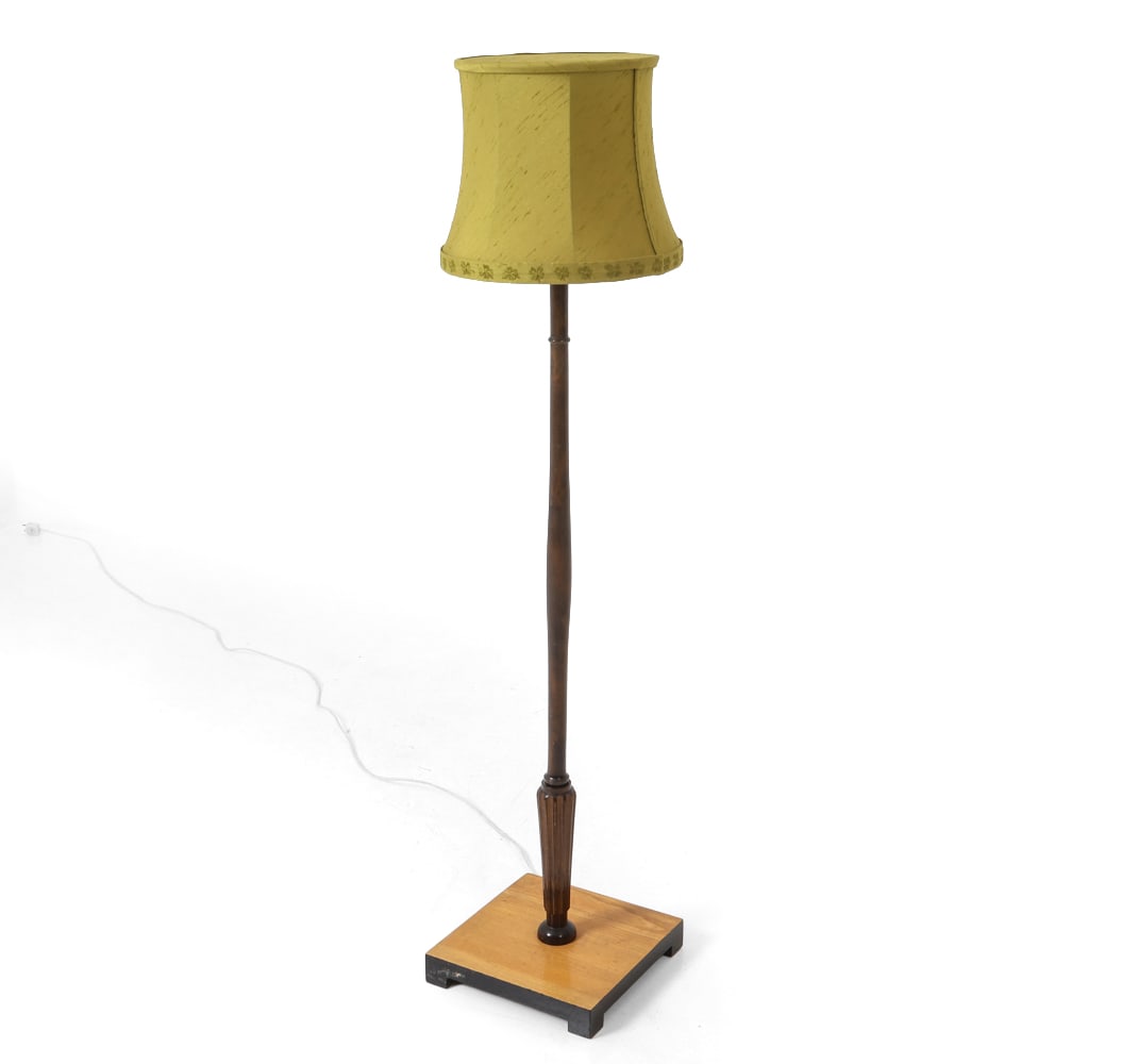 ART DECO SCANDINAVIAN BURL WOOD FLOOR LAMP 1930S (1 of 12)