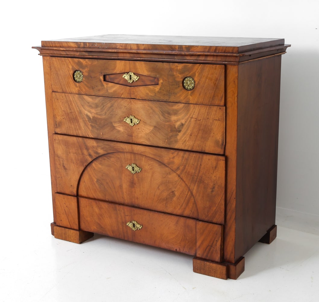 ANTIQUE BIEDERMEIER WALNUT SECRETARY CHEST (1 of 20)