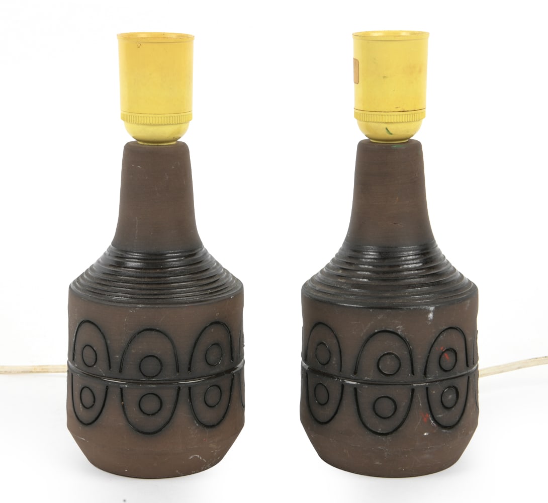PAIR OF NILA SWEDISH CERAMIC TABLE LAMPS C. 1970S (1 of 15)