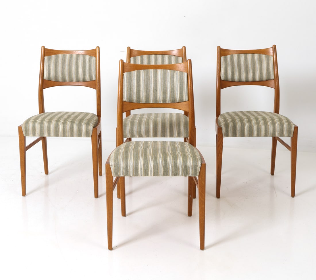 (4) MID-CENTURY SWEDISH OAK DINING CHAIRS (1 of 15)