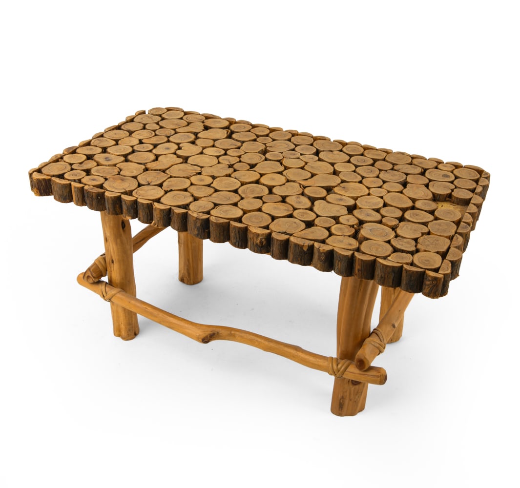 SCANDINAVIAN LOG SLICE SIDE TABLE C. 1970S (1 of 1)