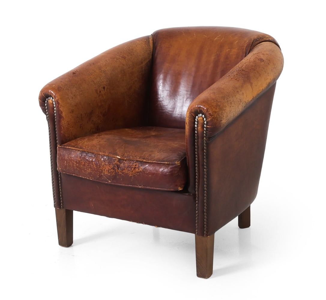 STYLE OF NICO VAN OORSCHOT DUTCH LEATHER CHAIR (1 of 16)