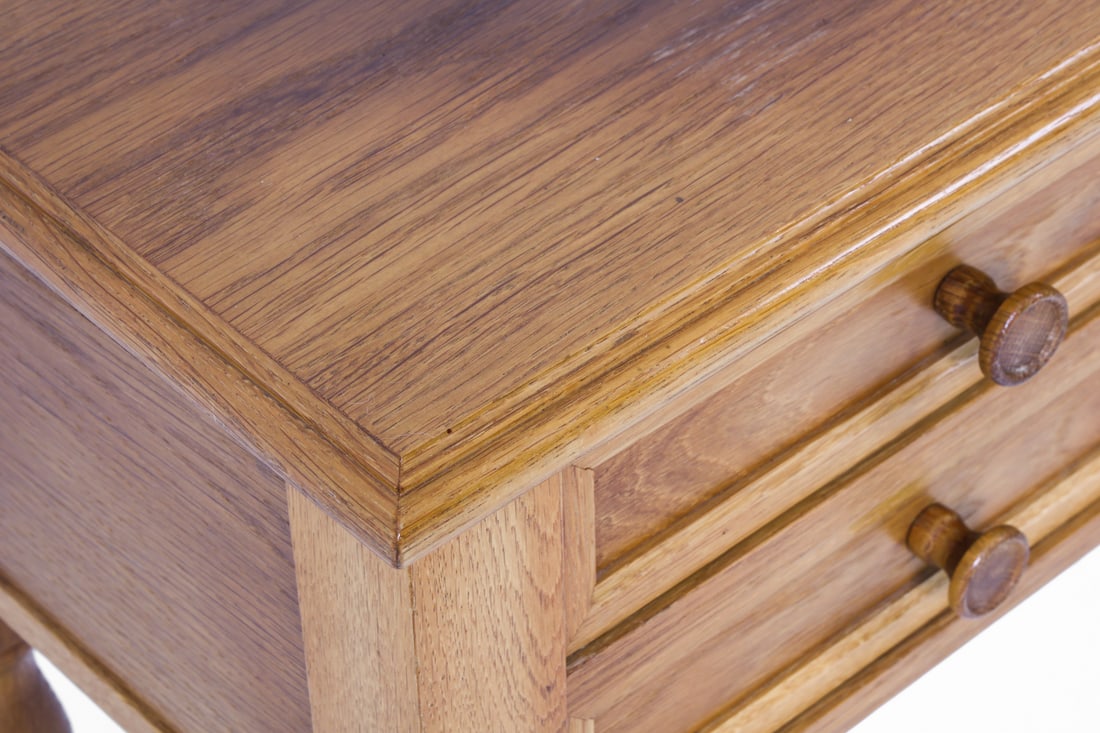 SWEDISH OAK LOW CONSOLE TABLE C. 1950S - 10