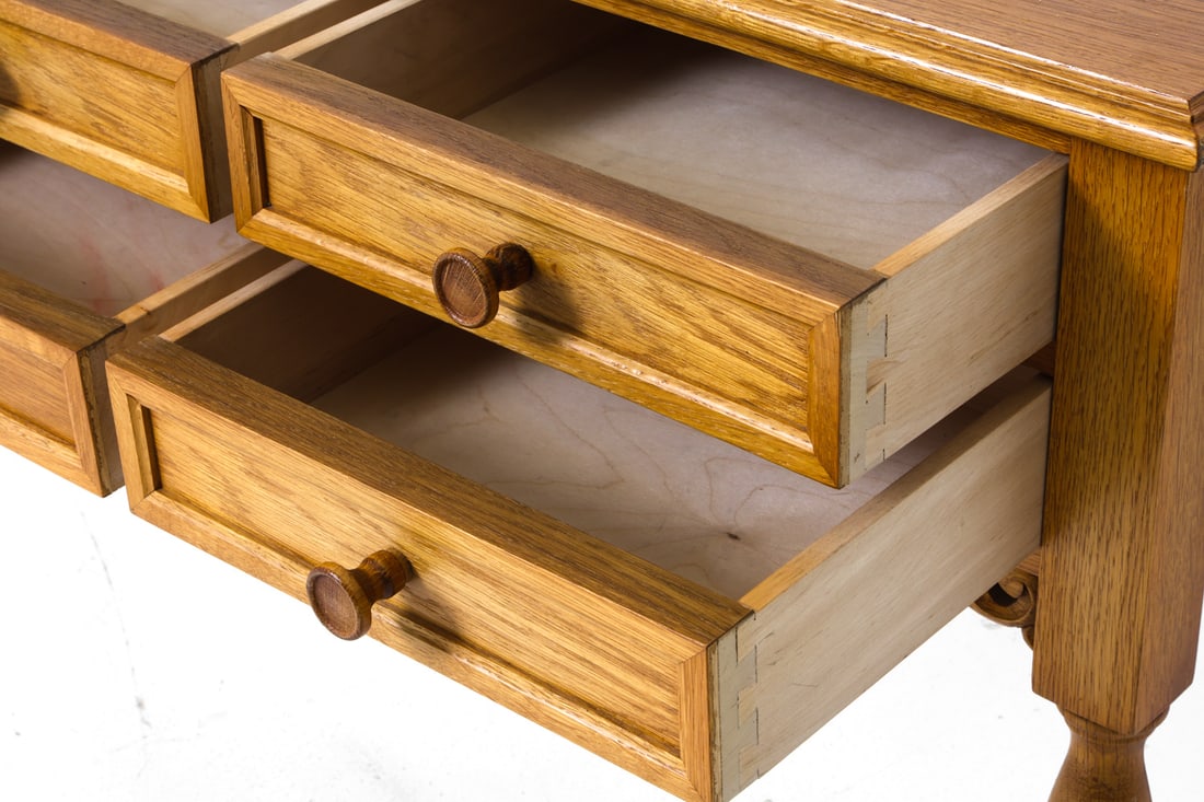 SWEDISH OAK LOW CONSOLE TABLE C. 1950S - 12