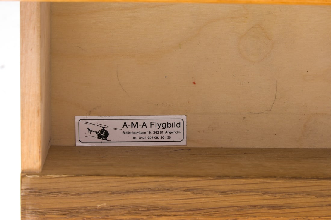 SWEDISH OAK LOW CONSOLE TABLE C. 1950S - 14