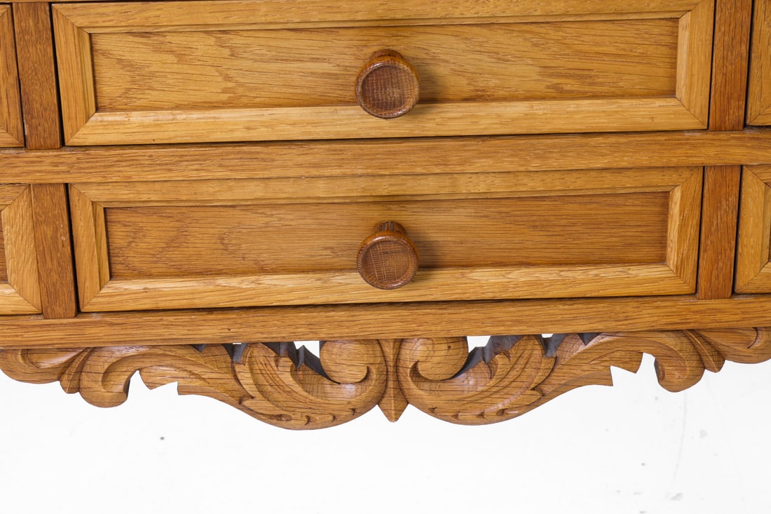 SWEDISH OAK LOW CONSOLE TABLE C. 1950S - 16