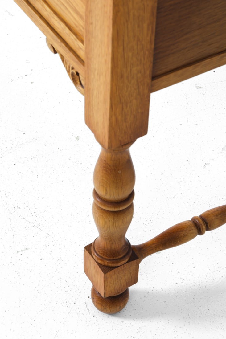 SWEDISH OAK LOW CONSOLE TABLE C. 1950S - 17