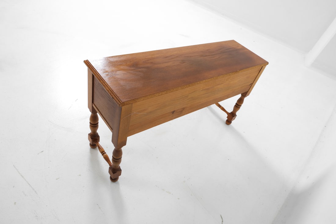 SWEDISH OAK LOW CONSOLE TABLE C. 1950S - 18