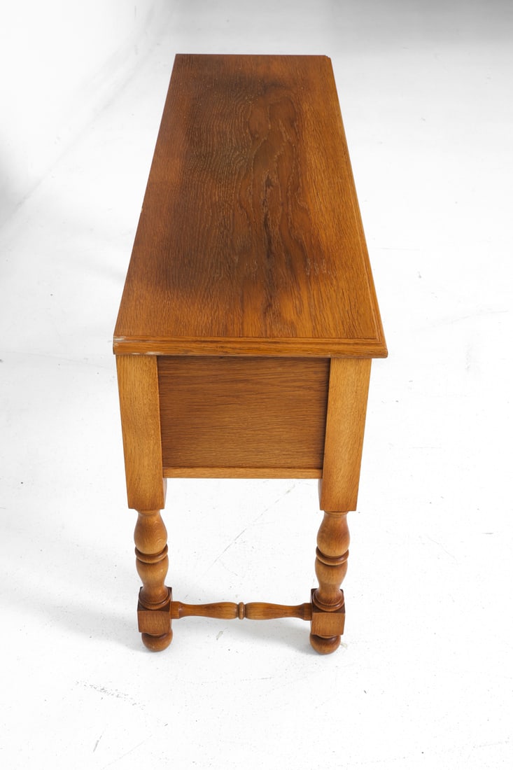 SWEDISH OAK LOW CONSOLE TABLE C. 1950S - 6