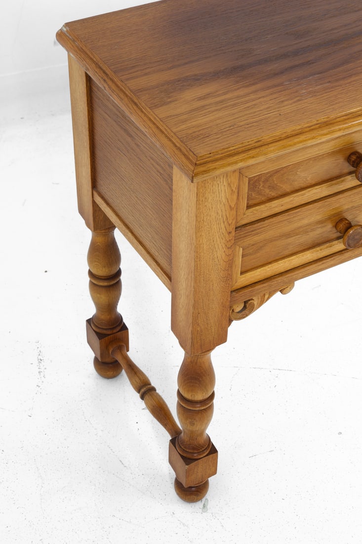 SWEDISH OAK LOW CONSOLE TABLE C. 1950S - 9