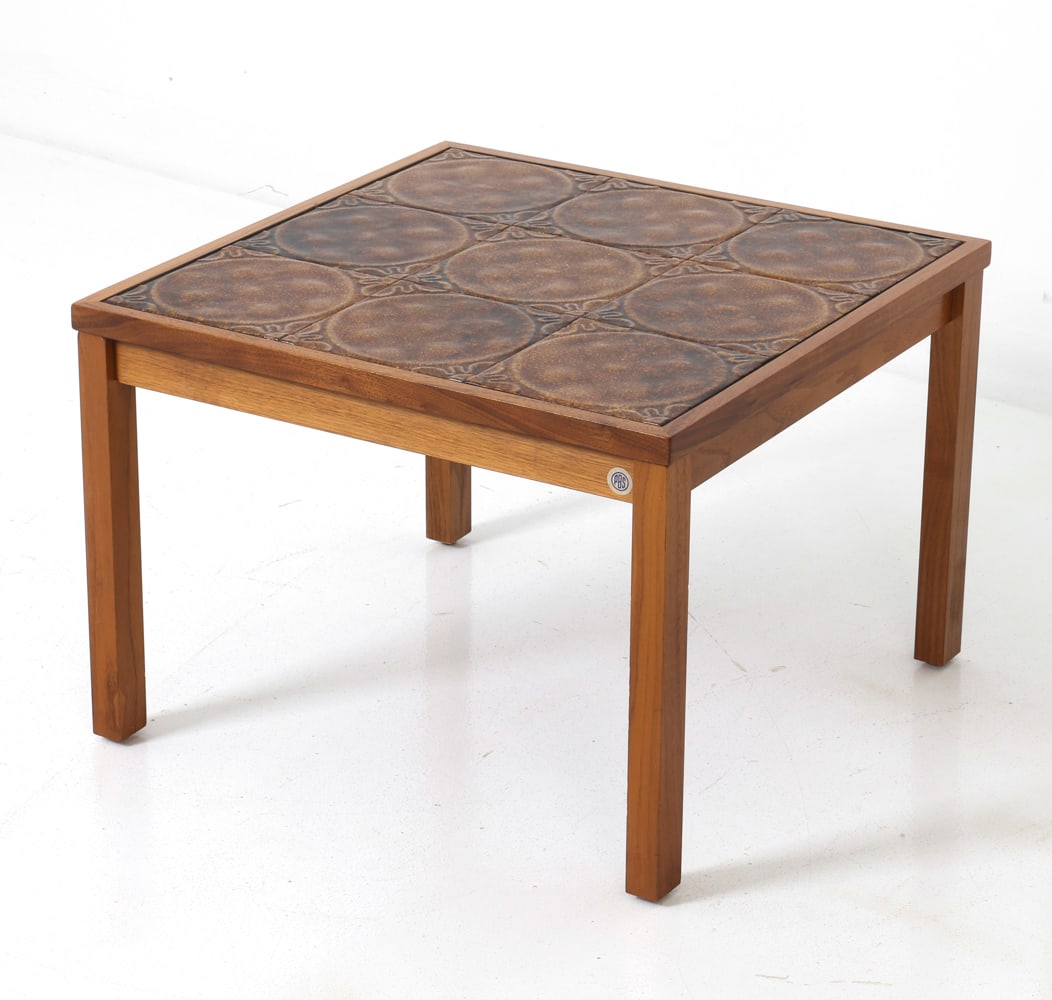PBJ MOBLER TEAK & TILE COFFEE TABLE C. 1970S (1 of 1)
