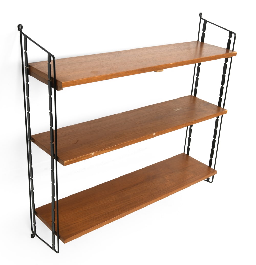 STYLE OF STRINNING SWEDISH TEAK ETAGERE SHELF (1 of 8)