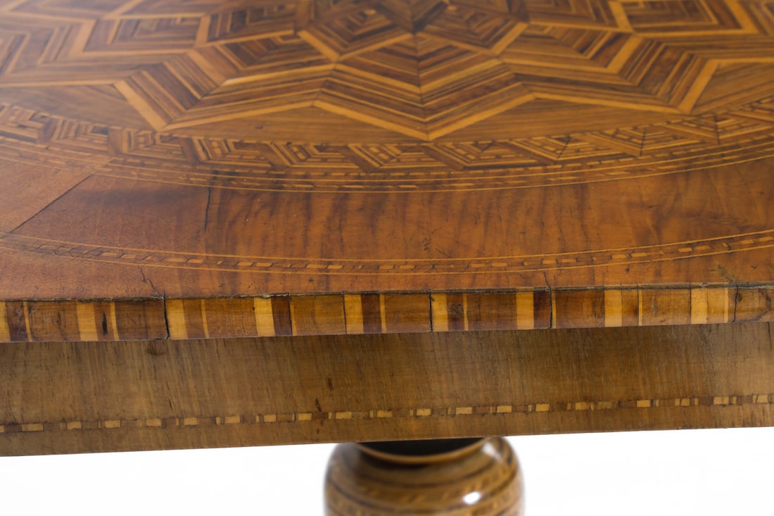 GERMAN BIEDERMEIER WALNUT SIDE TABLE - 11