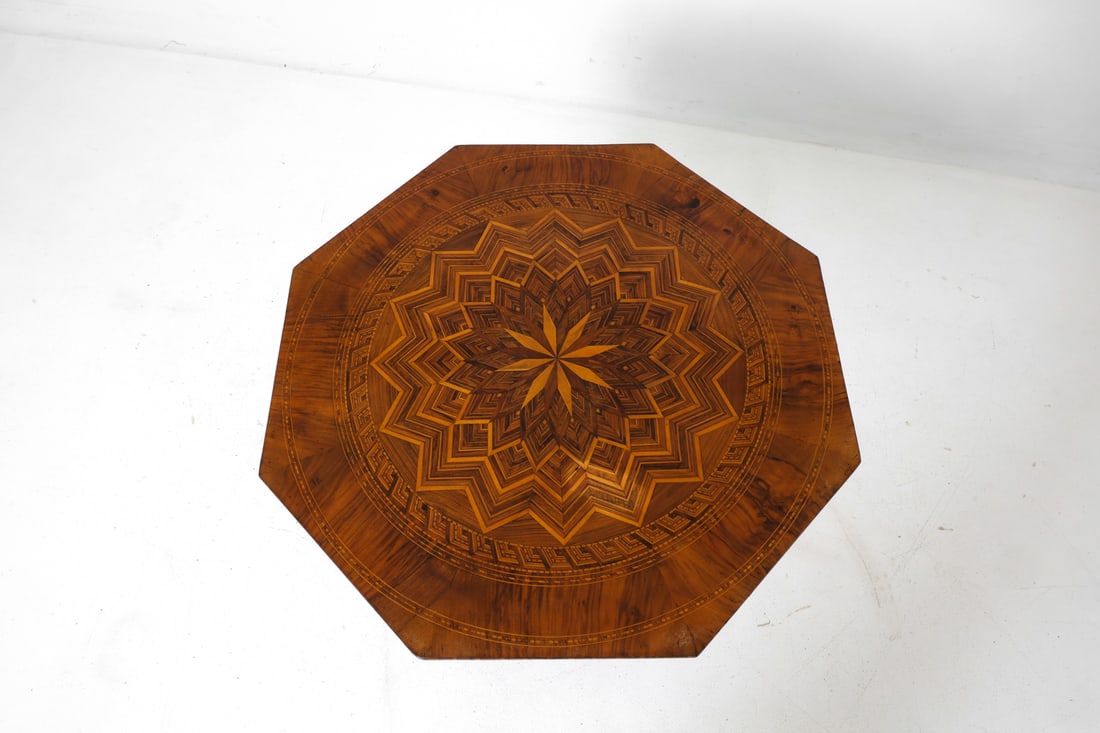 GERMAN BIEDERMEIER WALNUT SIDE TABLE - 5