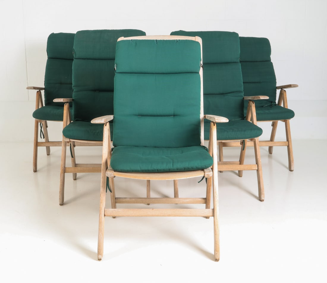 BROWN JORDAN MISSION TEAK TABLE & CHAIRS - 11