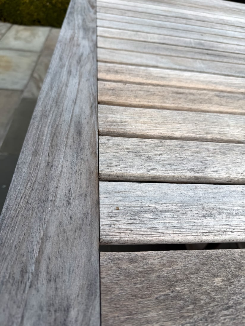 BROWN JORDAN MISSION TEAK TABLE & CHAIRS - 7