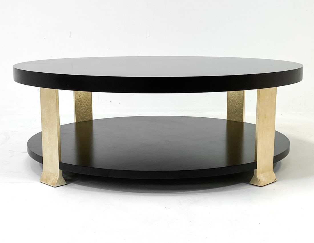 CONTEMPORARY EBONIZED COFFEE TABLE - 2