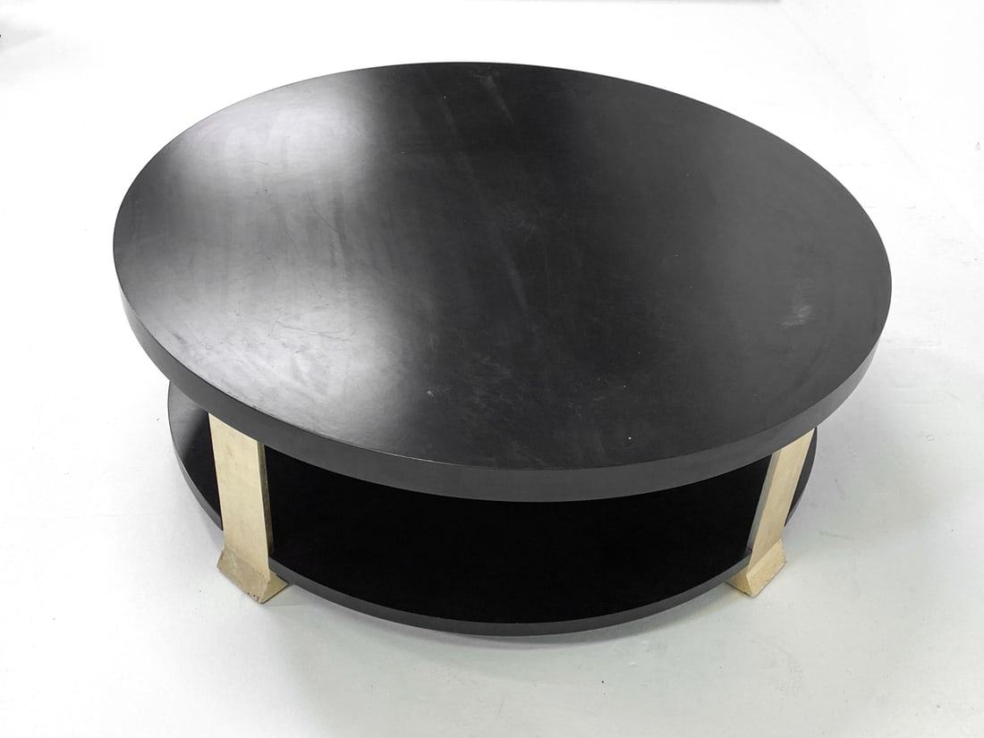 CONTEMPORARY EBONIZED COFFEE TABLE - 5