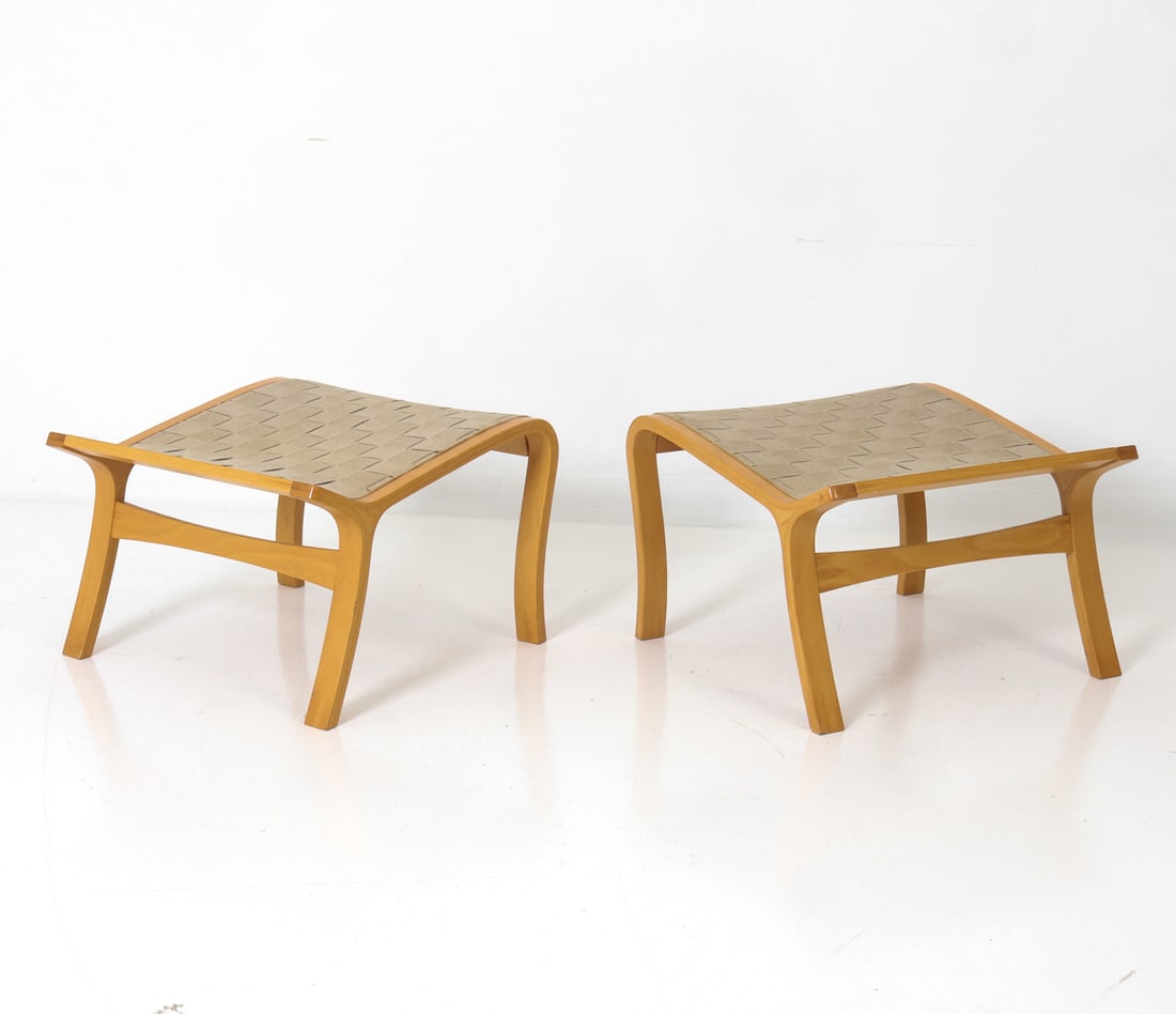 PAIR OF MATHSSON PERNILLA STYLE DANISH OTTOMANS (1 of 11)