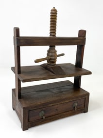 ANTIQUE ENGLISH OAK BOOK PRESS