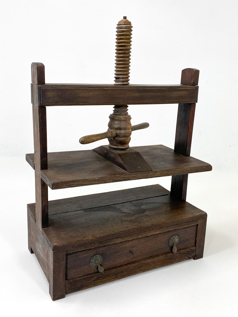 ANTIQUE ENGLISH OAK BOOK PRESS (1 of 16)