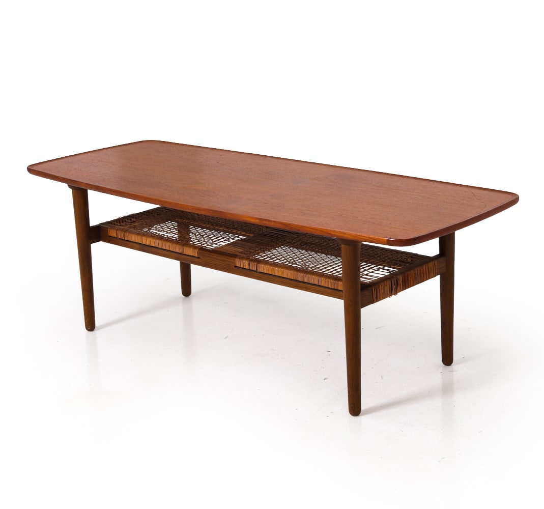 STYLE OF WEGNER DANISH TEAK COFFEE TABLE C. 1950S (1 of 14)