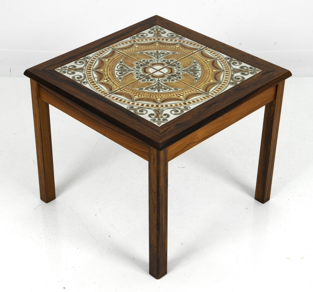 ATTR. TOFTEN DANISH ROSEWOOD & TILE SIDE TABLE (1 of 5)