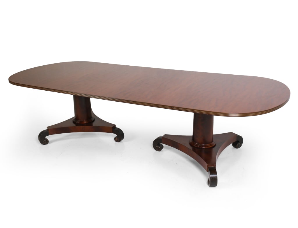 STYLE OF JOHN WIDDICOMB MAHOGANY DINING TABLE (1 of 11)