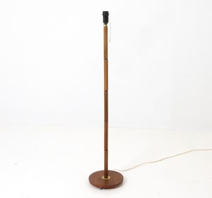 DANISH TEAK & BRASS FLOOR LAMP C. 1960S