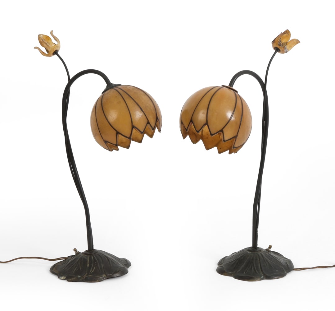 PAIR OF ART NOUVEAU STYLE TABLE LAMPS (1 of 18)