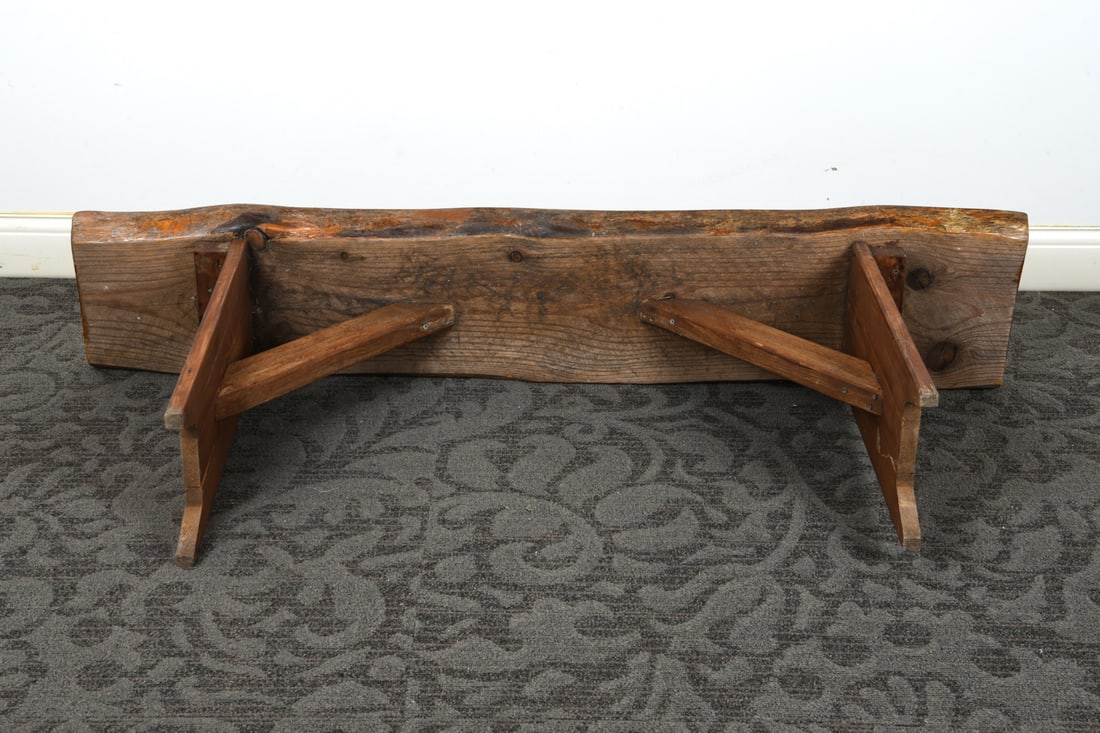 SCANDINAVIAN RUSTIC PINE BENCH - 12