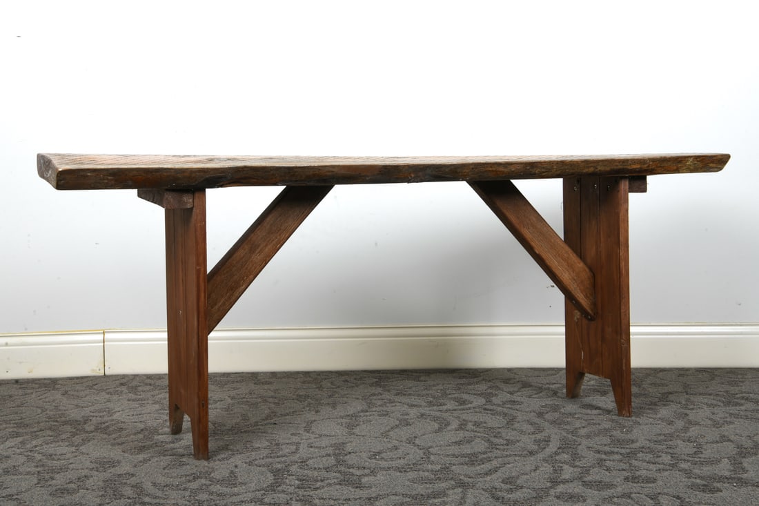 SCANDINAVIAN RUSTIC PINE BENCH - 2